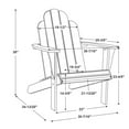 thumbnail image 4 of Linon Comfort Back Acacia Wood Adirondack Chair, Red Finish, 4 of 9