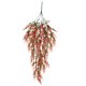 thumbnail image 2 of Cesta colgante de enredadera de flor de rosa artificial | Arreglo floral falso simulado | Caña de 75cm | 12 puntas | Decoración de montaje en pared para sala de estar, dormitorio, patio | Decoración, 2 of 8