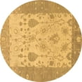 thumbnail image 1 of Ahgly Company Indoor Round Oriental Brown Traditional Area Rugs, 5' Round, 1 of 4