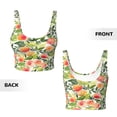 thumbnail image 6 of Uemuo Fruits Peach1 Pattern Women's Sports Bra - High Impact Support, Breathable, and Comfortable Athletic Bra for Running, Yoga, and Workouts, 6 of 9