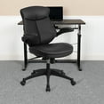 thumbnail image 2 of Flash Furniture Kale Mid-Back Black LeatherSoft Executive Swivel Ergonomic Office Chair with Back Angle Adjustment and Flip-Up Arms, 2 of 13