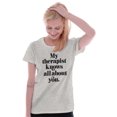 thumbnail image 4 of My Therapist Knows All About You Womens Fitted Plus Size Graphic Tee Brisco Brands 2X, 4 of 5