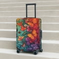 thumbnail image 6 of Disketp Butterfly Flower Cascade Elastic Travel Luggage Cover Travel Suitcase Protective Cover For Trunk Case Apply To 18''-32'' Suitcase Cover-(No luggage included)-Small, 6 of 7