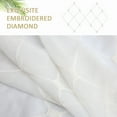 thumbnail image 2 of Topfinel White Sheer Curtains 90 inch Long Geometric White Embroidered Diamond Grommet Window Curtains for Living Room Bedroom,Tulle Window Drapes, Light Weight Soft Boho Curtains,54x90 inch,2 Panels, 2 of 7