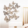thumbnail image 4 of XMMSWDLA Bathroom Wallpaper12pcs 3d Metal Texture Hollow Butterfly Wall Stickerkhaki Inspirational Wall Decor, 4 of 6