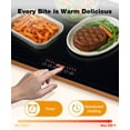thumbnail image 3 of Electric Warming Tray (40''×12''), Adjustable Temperature, 10s Full Surface Heating, Smart Scheduling + Timer, Intelligent Digital Display, Food Warmer for Parties, Buffet, Home Use, 3 of 8