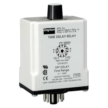 Dayton SinFunTimeDelayRelay  120VAC/DC  11Pins 1EGC4 price history on PriceWatchPro