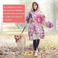 thumbnail image 4 of Wearable Oversized Blanket,Pioneer Flower Floral Print Pattern Wearable Blanket Hoodie for Adults,Cozy Hooded Blankets with Super Pockets,Super Warm Fuzzy Pullover for Women & Men, 4 of 6