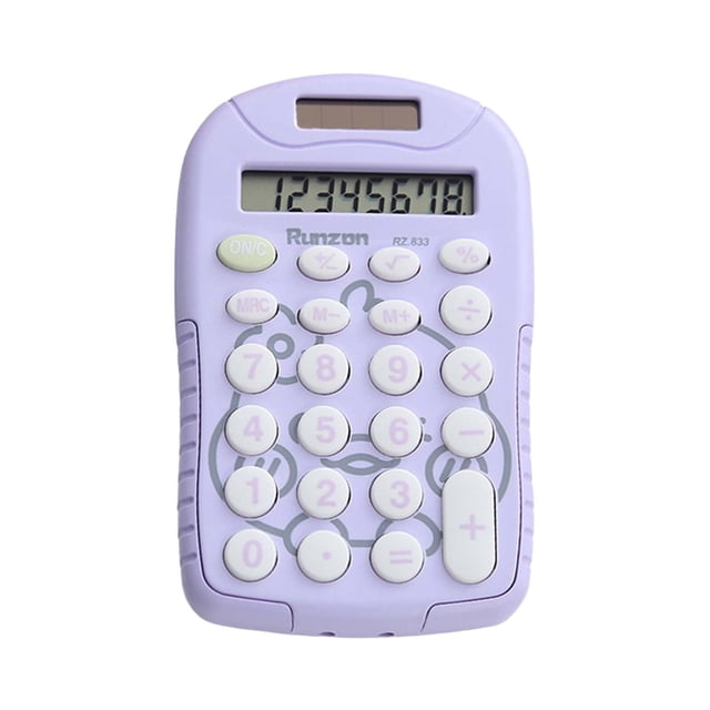 B Calculator Portable 8 Digit Financial Office Computer Mini Basic Desk Calculator For Middle School Students 4X2 Inch