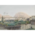 thumbnail image 3 of Thomas Ender 24x18 Black Modern Framed Museum Art Print Titled - View Over a Garden in Bolzano, 3 of 5