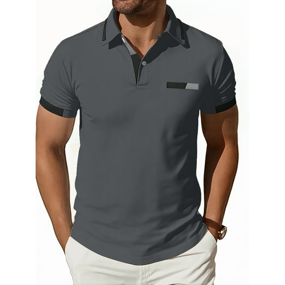 Alivor Men's Polo Shirt Lightweight Quick-Dry Short Sleeves Shirt, M-XXL