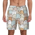 thumbnail image 2 of Picia Lovely Bear pattern Mens Swim Trunks with Compression Liner Stretch Beach Shorts Quick Dry with Zipper Pockets No-Chafing Board Shorts-Small, 2 of 9