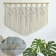thumbnail image 5 of Macrame Wall Hanging Large- Boho Wall Decor- large wall art- Wall Decor Living Room- Macrame Tapestry Boho Decor for Bedroom (Beige-Flower), 5 of 12