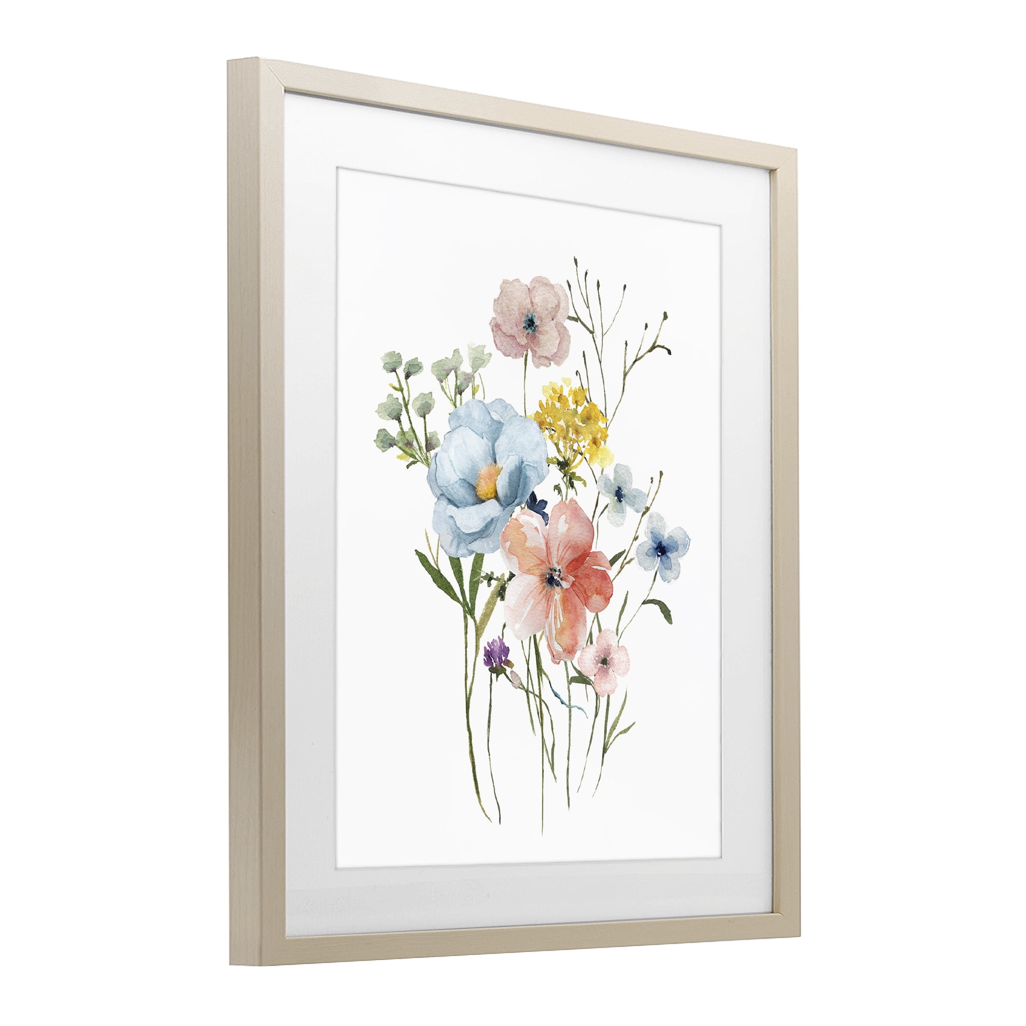 Stupell Industries Spring Meadow Wild Flowers Birch Framed Print Under Glass, design by Livi Finn