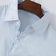 thumbnail image 4 of Ceisia Men's Solid Satin Long Sleeve Dress Shirt with Chest Pocket for Business & Casual Wear Sky Blue L Gifts, 4 of 5