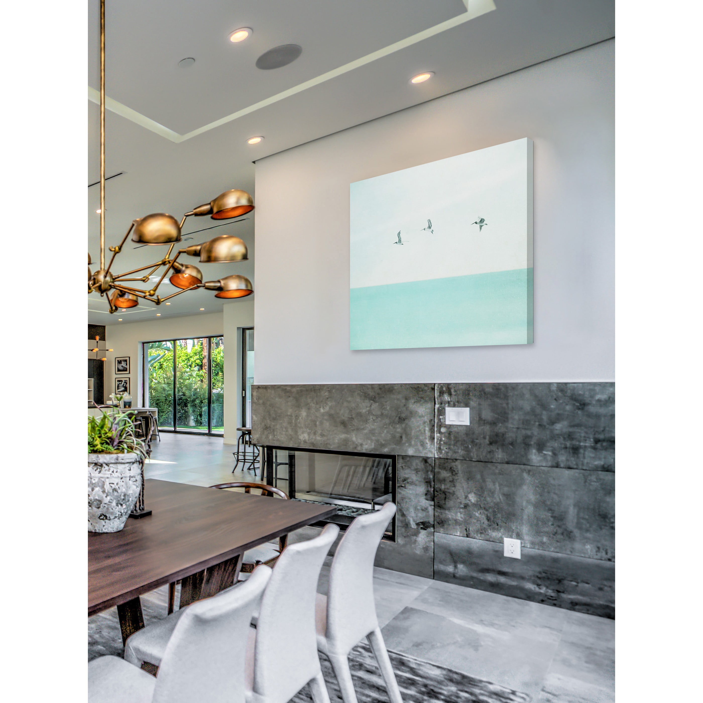 "3 Seagulls" Painting Print on Wrapped Canvas
