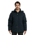 thumbnail image 3 of WenVen Men's Winter Coat Warm Puffer Jacket Windproof Parka with Detachable Hood Navy S, 3 of 12