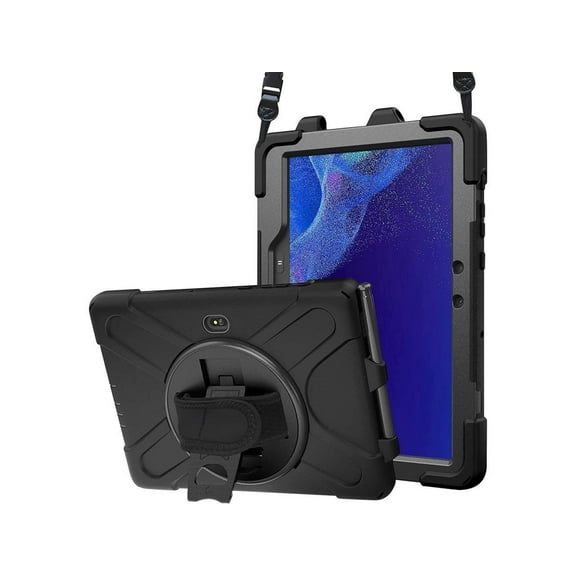 For Galaxy Tab Active5 2025/Active4 Pro 2022/Tab Active Pro 2019 10.1 Inch Case Model SM-T630/T638/T540/T547 with S Pen Holder Rotating Stand and /Shoulder Strap Shockproof Cover