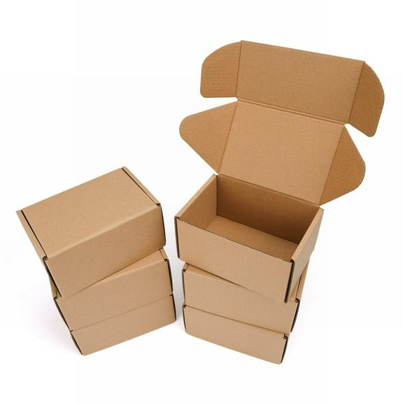Shiogb Black Medium Cardboard Box for Packaging 15x10x6cm Airplane Box, Small Business Shipping Boxes Mailing Box