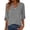 10# Gray, variant on 3/4 Length Sleeve Womens Tops with Button Dressy Casual V Neck Summer Fashion Spring Clothes Black S