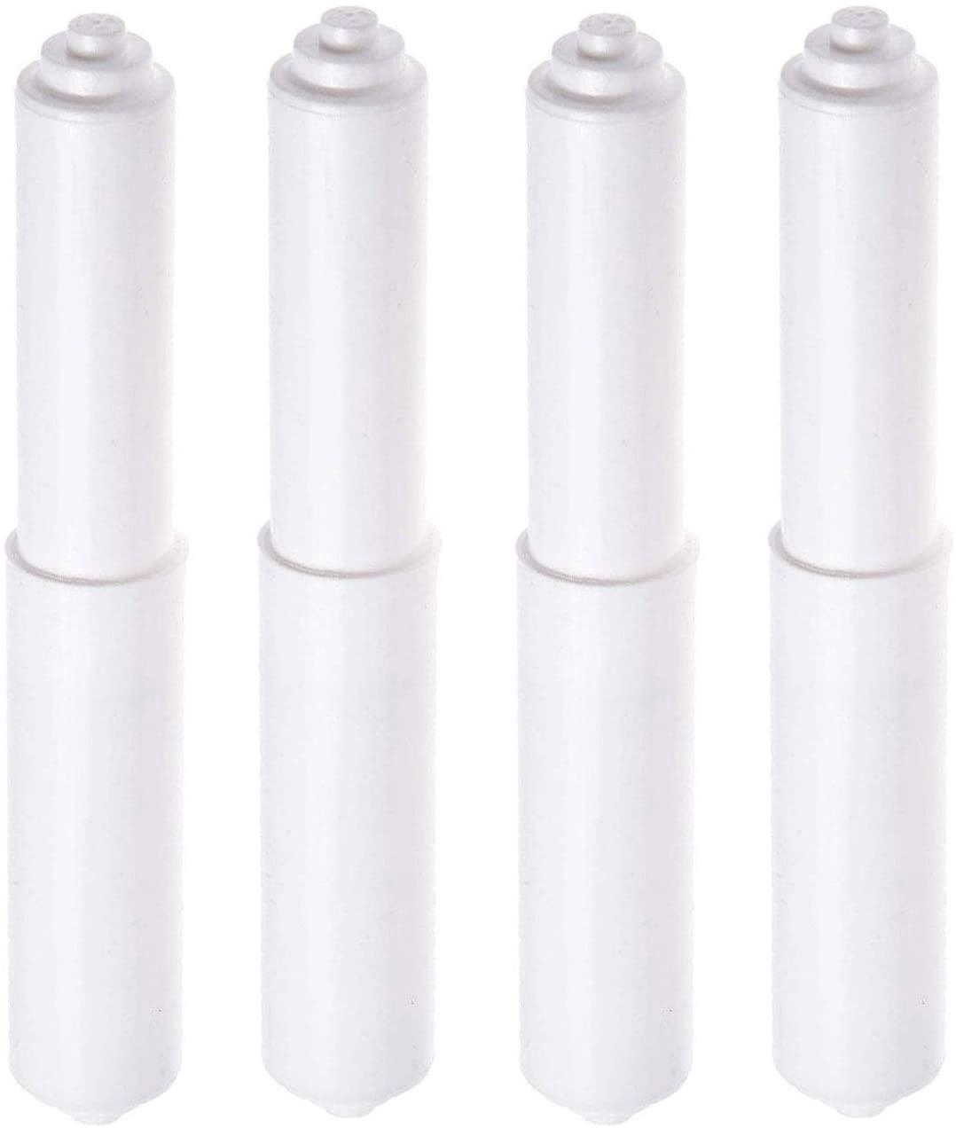 4pcs Plastic Toilet Paper Holder, Toilet Tissue Roll Holder Insert in Bathroom Toilet Replacement Roller Spring Loaded, White