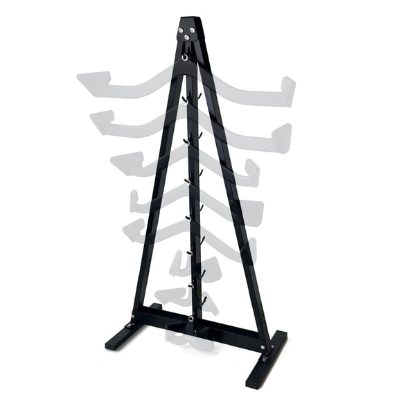 KORIKAHM Gym Fitness LAT Pull Down Bar Storage Rack for Mag Grip, Heavy Duty A-Frame Stand for LAT Pulldown Attachments & LAT Bar