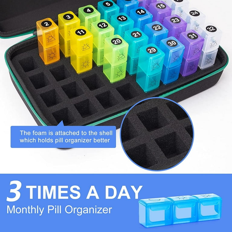 Yewltvep Pill Bottle Organizer Medicine Organizer Box Travel