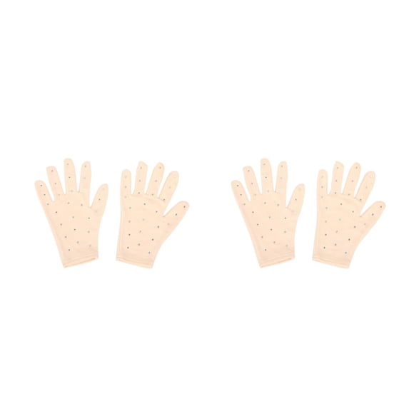 Guantes de muñeca Minnieouse para patinaje artístico mitones antideslizantes transpirables cálidos cristal a prueba de viento para niños Type4 NO4