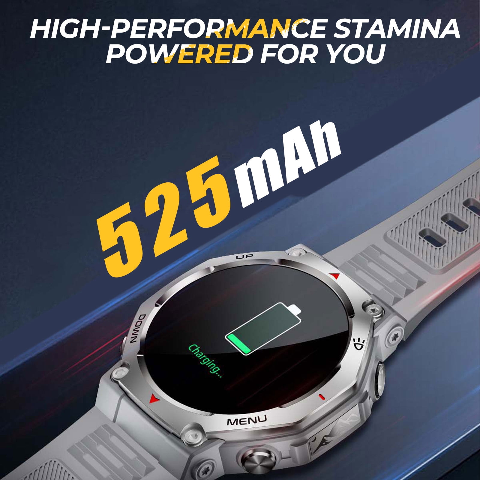 XAXRE KT85 Smart Watches for Man with Wireless Calling, 1.43’’ AMOLED Screen Watch with Flashlight, 5ATM Waterproof Smart Watch Compatible with iOS & Android, 1pc, Gray