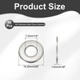 thumbnail image 2 of Uxcell Stainless Steel Flat Washers, Round Metal Washer Small Spacer for Screws Bolts Nuts Assortment 50 1/4" ID x 5/8" OD, 2 of 7