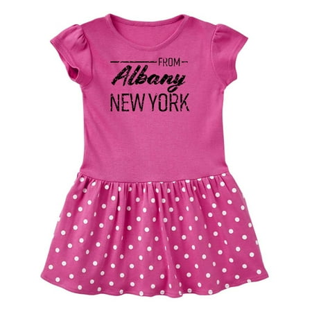 

Inktastic From Albany New York in Black Distressed Text Gift Toddler Girl Dress