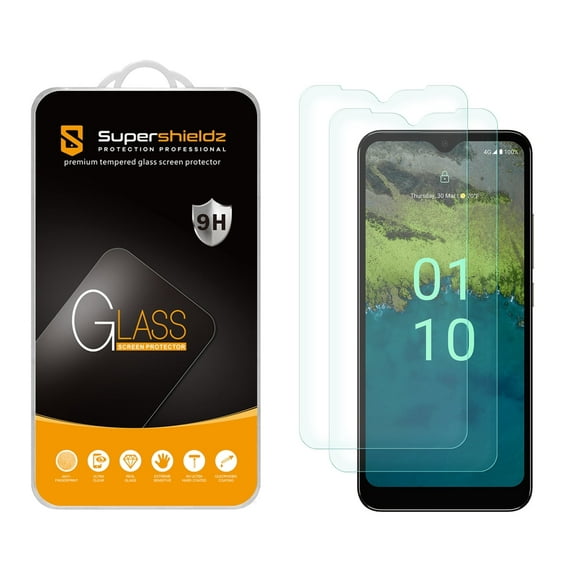 (2 Pack) Supershieldz Designed for Nokia C110 Tempered Glass Screen Protector, Anti Scratch, Bubble Free