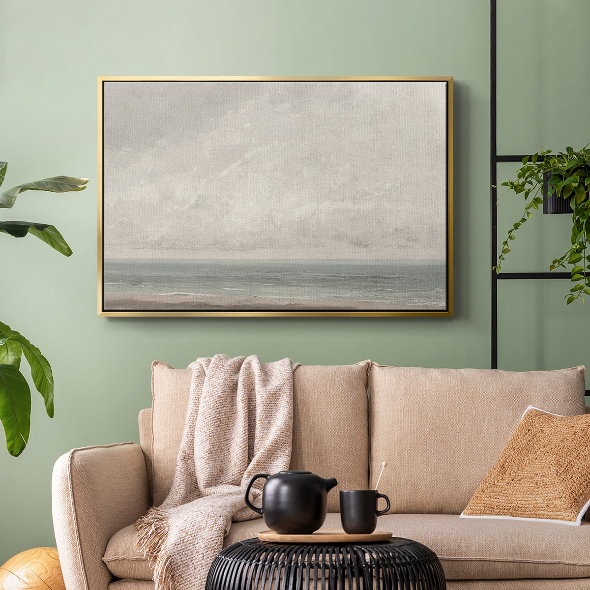 Vintage Landscape-CCCXLIII By Wexford Home Framed in Gold Wood Gallery Wrapped Canvas 25 in. x 37 in.