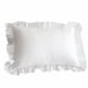 thumbnail image 1 of Funda de almohada con volantes 100 % algodón Funda de almohada con volantes Funda de almohada blanca, 1 of 8