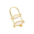 thumbnail image 1 of Iron Display Stand Decor Display cover table Plate Luxury for Celebration Pie Pastry Two-tier Square, 1 of 9