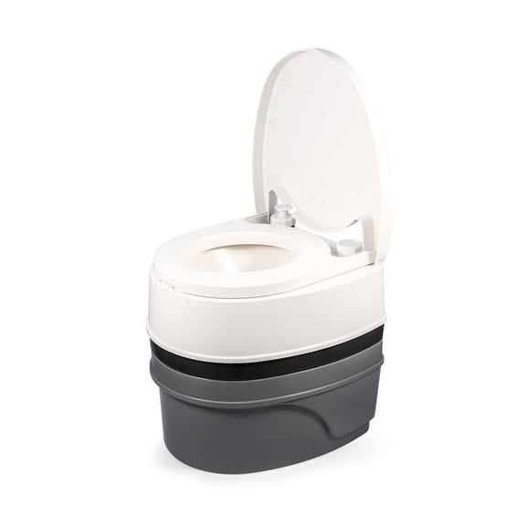 Camco Portable Travel Toilet, 5.3 Gallon Detachable Holding Tank, Larger Seat (41545)