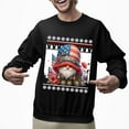 thumbnail image 2 of Christmas Sweatshirt, Patriotic Home of the Brave Gnome Sweatshirt, Military Support Holiday Sweatshirt, Unique Gnome Lover Gift for Women & Men, 2 of 5