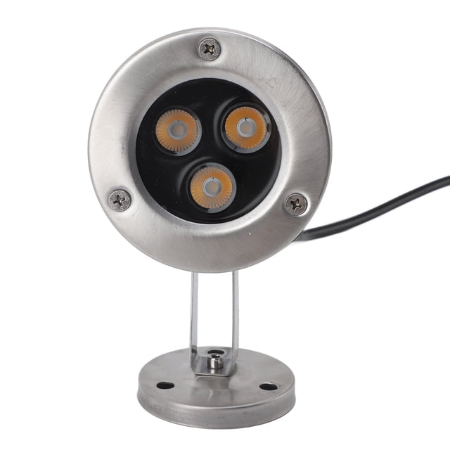 3W LED Stainless Steel Pond Light, IP68 Waterproof Submersible Spotlight for Fountain Pool, Energy Saving Soft Lighting Effect