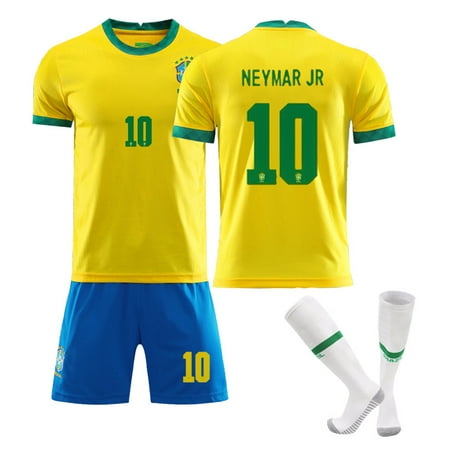 Brazil Home No. 10 Neymar Football Jersey, Football Jersey Set, Soccer
