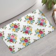 thumbnail image 2 of Pioneer Flower Floral Print Pattern Bathroom Rugs Mat, Non Slip Microfiber Bathroom Rug with Rubber Backing, Soft Mats for Bathroom Floor Tub Shower, 17"x30", 2 of 5