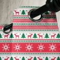 thumbnail image 3 of Ambesonne Christmas Grommet Curtain, Reindeer Snowflake, 50" x 108", Vermilion Green White, 3 of 6