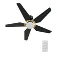thumbnail image 2 of SMAAIR 52" Balck and Gold Ceiling Fan with Remote Dimmable LED Light 5 Blades, 2 of 8
