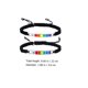 thumbnail image 2 of 1 par de cuerdas manuales de nylon amantes ajustables pulseras de brazaletes de arco iris pulseras, 2 of 6