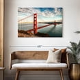 thumbnail image 3 of Elephant Stock Red Golden Gate Bridge Wall Art - Horizontal Canvas Wall Art - Living Room Wall Decor - Architecture Canvas - Red And Yellow Decor - 45" x 30", 3 of 8