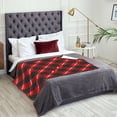 thumbnail image 5 of XMXT Flannel Warm Throw Blanket, Retro Christmas Rhombus Print Bedroom Decor Blankets for Bed Couch Living Room, 50 x 70 inches, 5 of 9