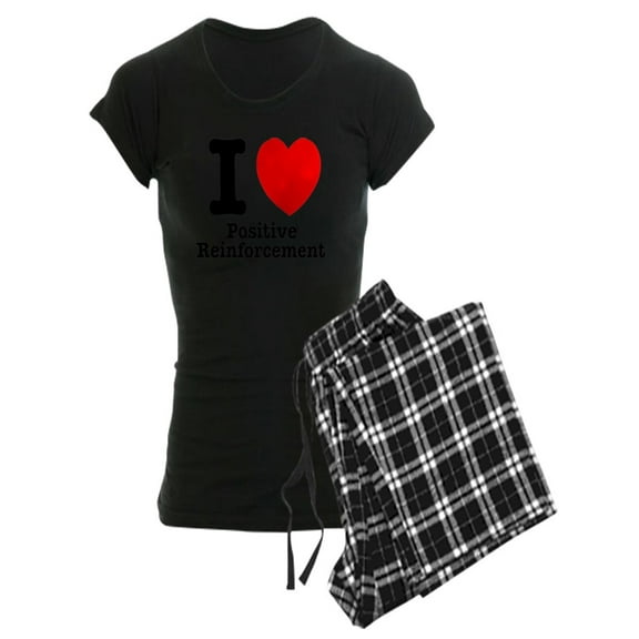 CafePress - I Heart Positive Reinforceme - Women's Dark Pajamas