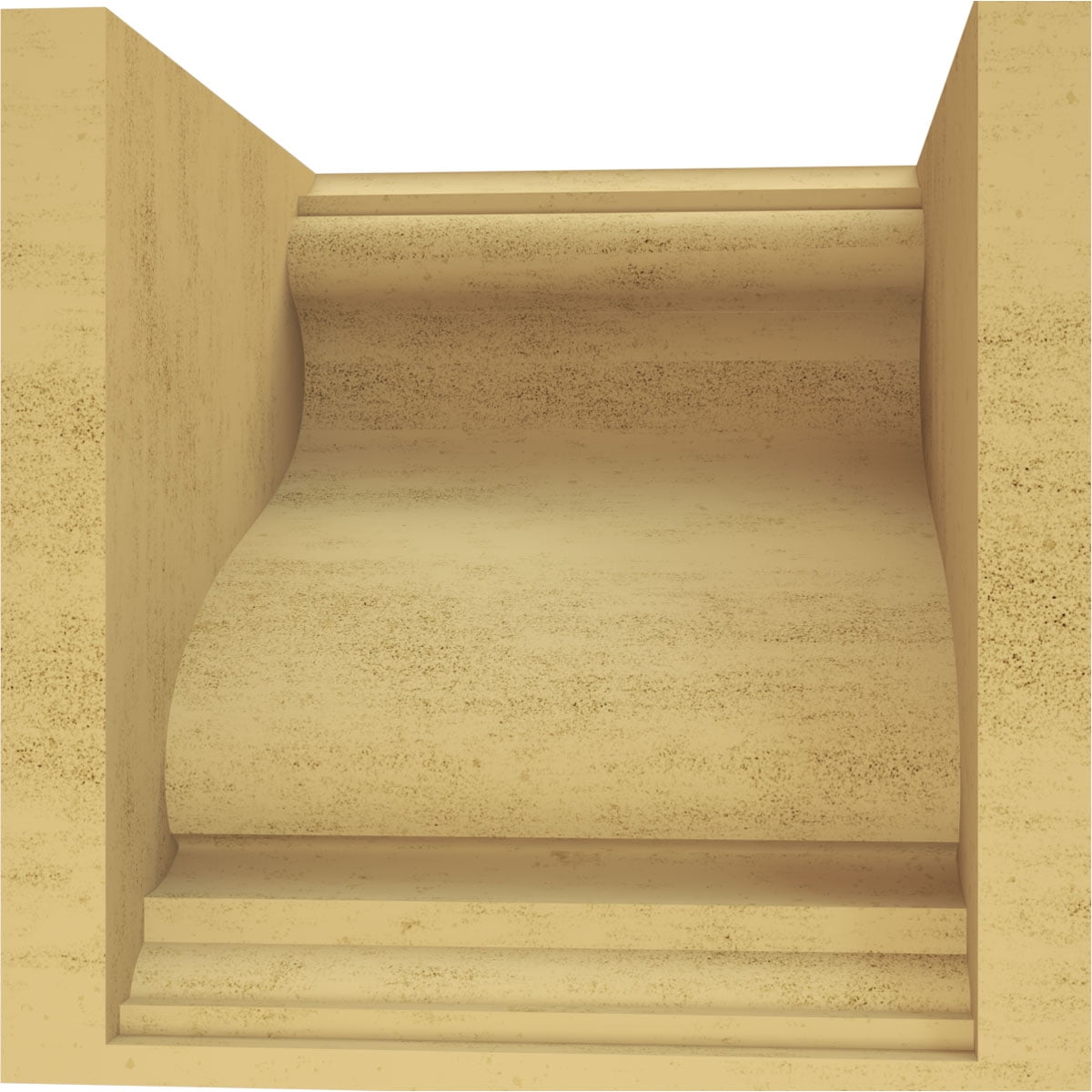 10"W x 10"D x 10"H Wide Scroll Rough Cedar Woodgrain TimberThane Corbel, Primed Tan