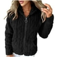 thumbnail image 2 of Xdegoge Sherpa Fleece Lined Jacket for Women Zip Up Long Sleeve Warm Hooded Jackets with Pockets Solid Color Oversized Lounge Soft Cozy Coats 2025 Winter Thick Outerwear, 2 of 9