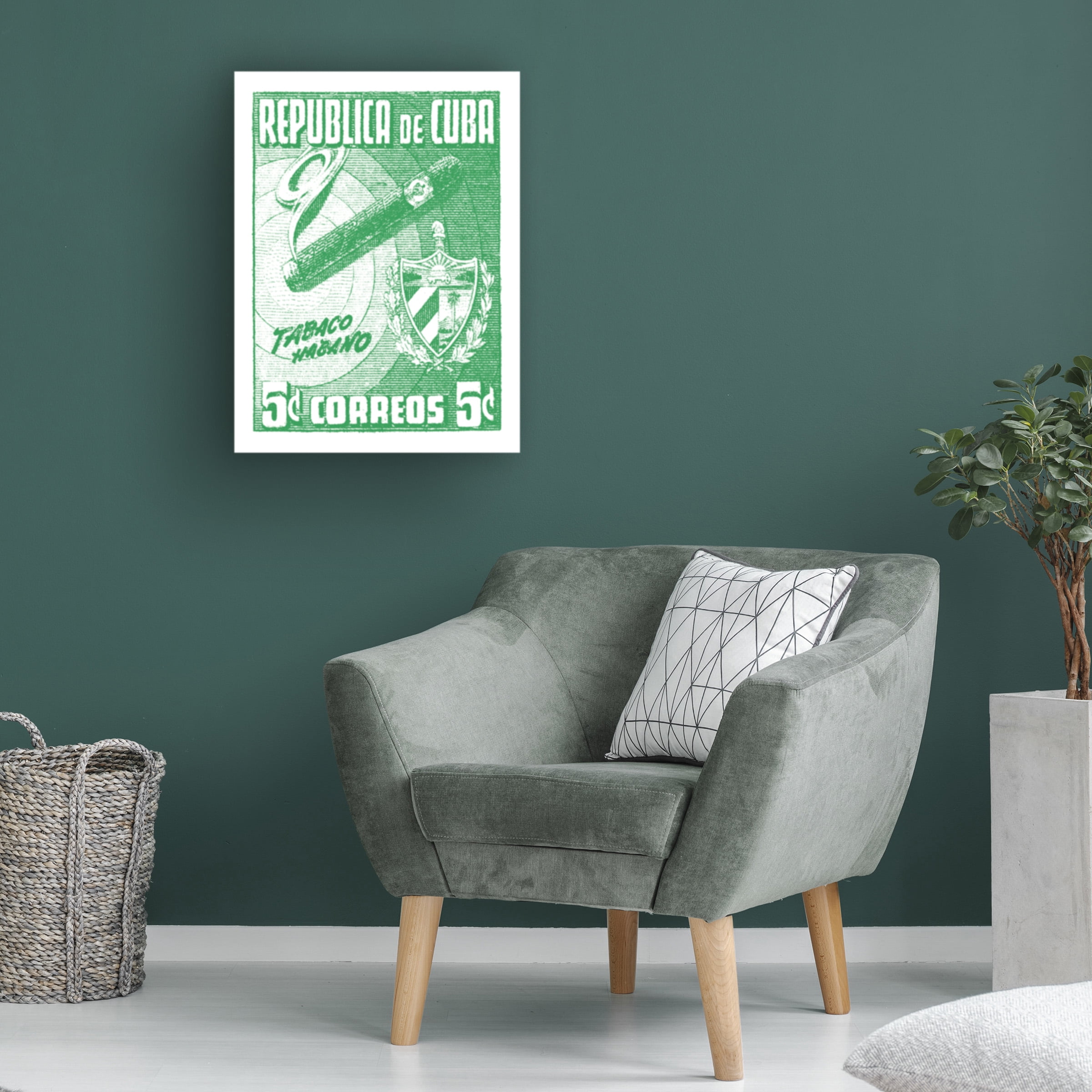 Wild Apple Portfolio 'Cuba Stamp XI Bright' Canvas Art