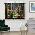 thumbnail image 2 of Chrismas Kitchen Curtains Cafe Curtains for Bathroom Dining Room Living Room Pocket Window Drapes 2 Panels Set 28"x36", 2 of 5